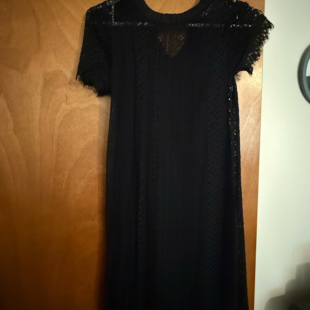 LC Lauren Conrad Black Sheath Midi Dress